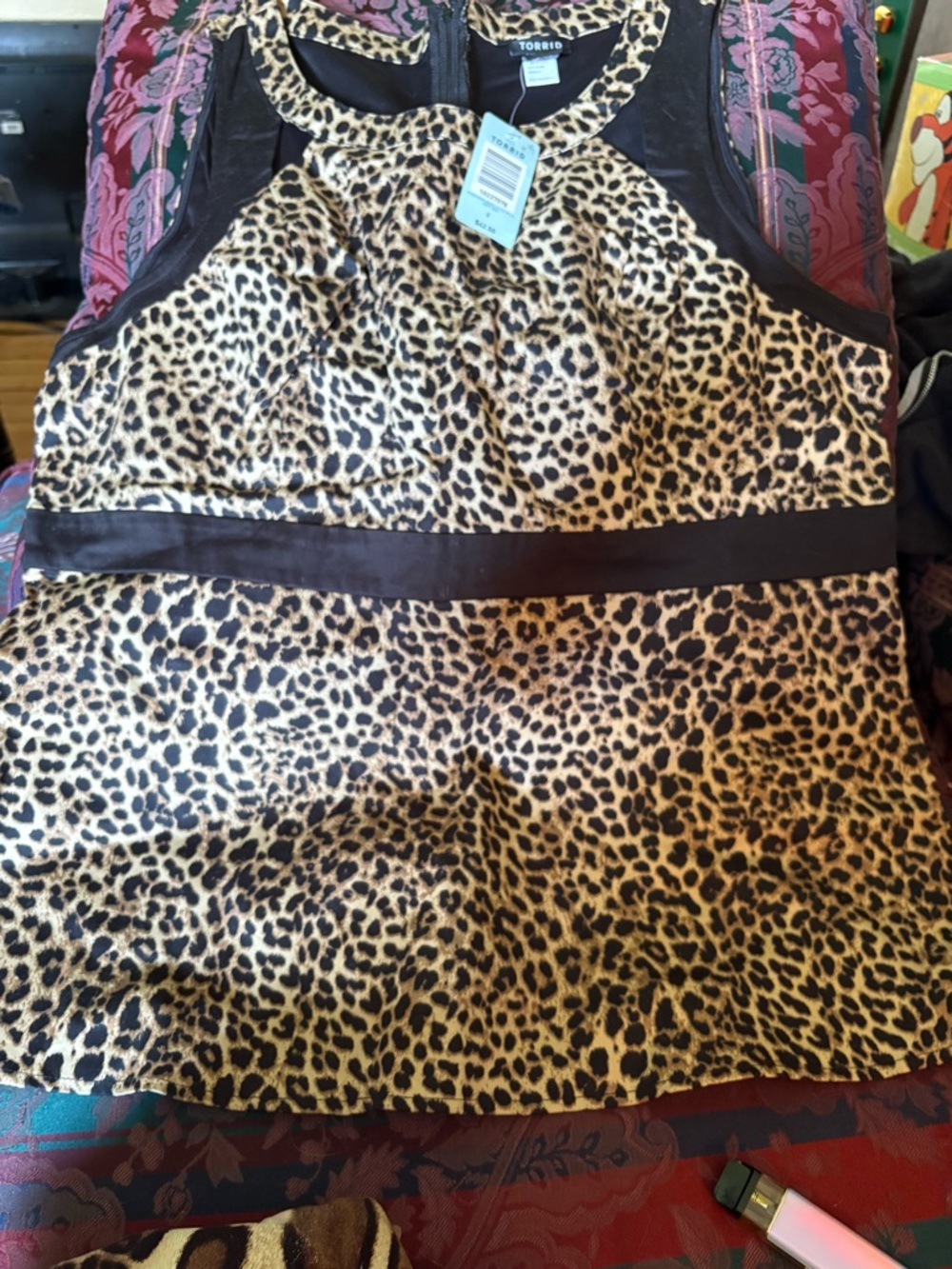torrid Leopard-Print Tank with Black Accents